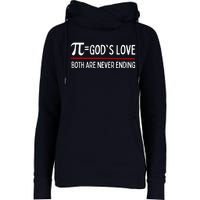 Pi Day God's Love Gift Both Are Never Ending Womens Funnel Neck Pullover Hood