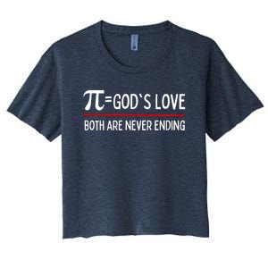 Pi Day God's Love Gift Both Are Never Ending Women's Crop Top Tee