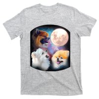 Pomeranian Dog Howling At Moon T-Shirt