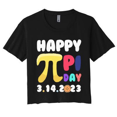 Pie Day Happy Pi Day 3.14 Pi Symbol Pi Math Women's Crop Top Tee