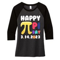 Pie Day Happy Pi Day 3.14 Pi Symbol Pi Math Women's Tri-Blend 3/4-Sleeve Raglan Shirt