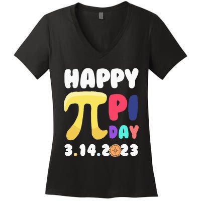 Pie Day Happy Pi Day 3.14 Pi Symbol Pi Math Women's V-Neck T-Shirt