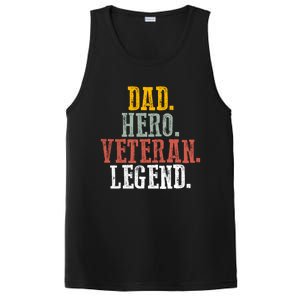 Patriotic Dad Hero Veteran Legend Veteran Husbands Veterans Great Gift PosiCharge Competitor Tank