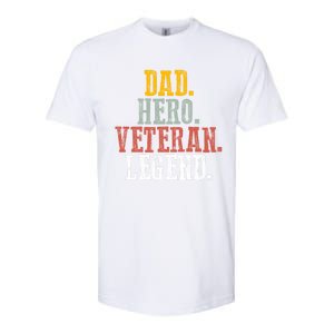 Patriotic Dad Hero Veteran Legend Veteran Husbands Veterans Great Gift Softstyle CVC T-Shirt