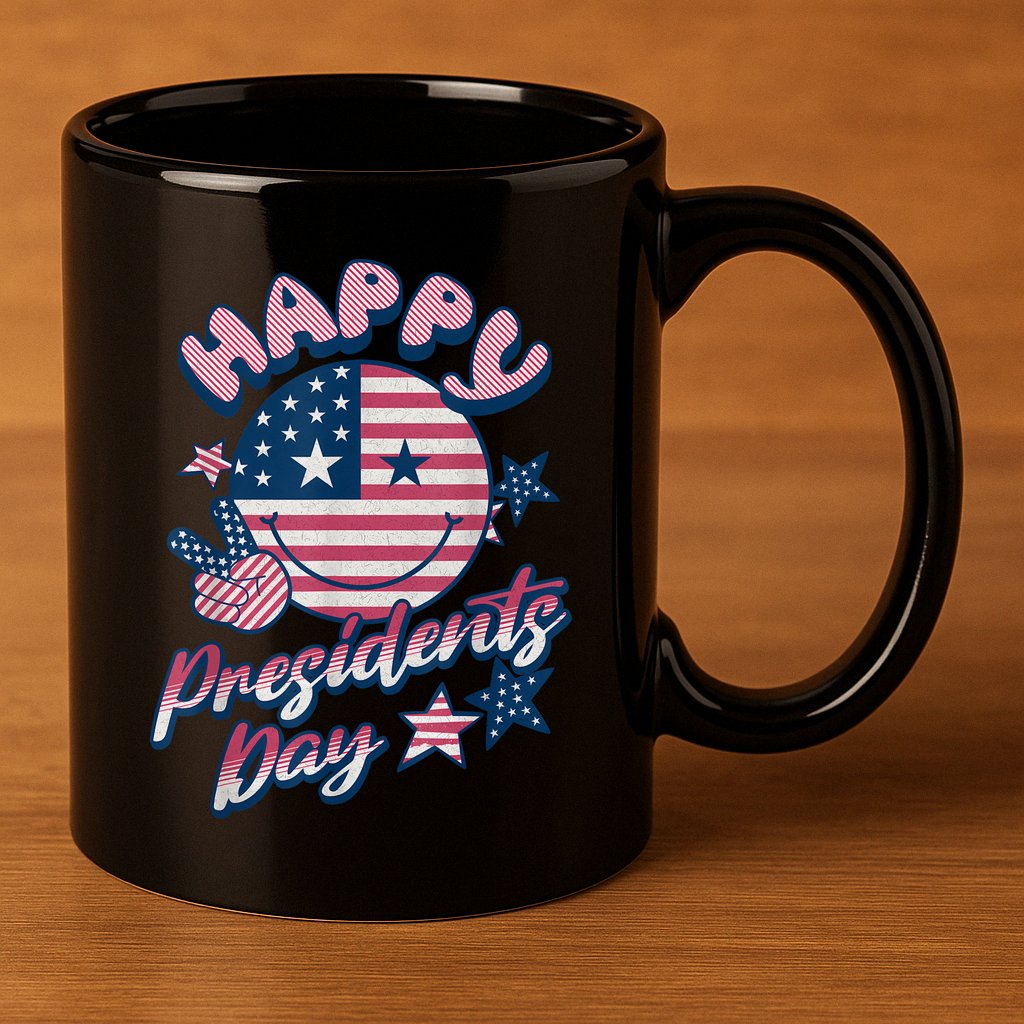 Presidents Day Happy Presidents Day 11oz C Handle Ceramic Mug