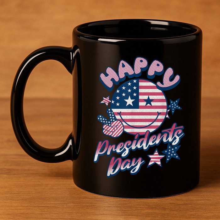 Presidents Day Happy Presidents Day 11oz C Handle Ceramic Mug