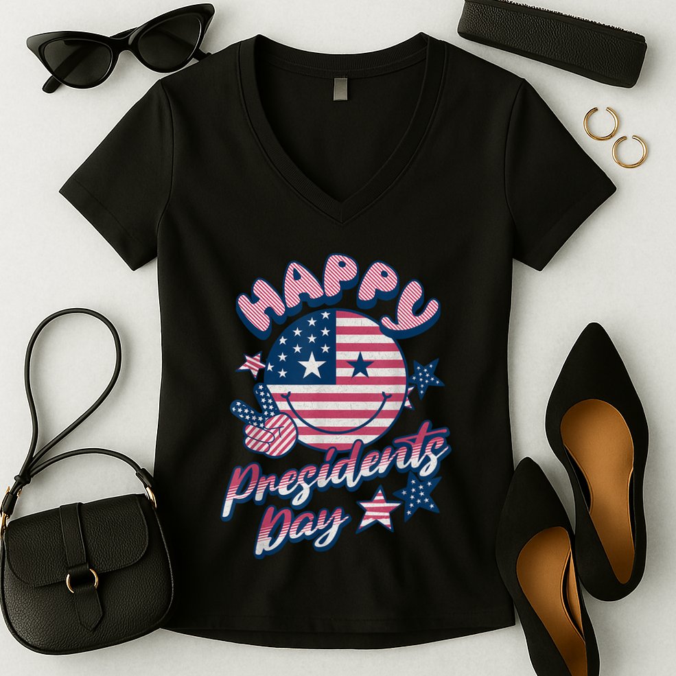Presidents Day Happy Presidents Day Women's V-Neck T-Shirt