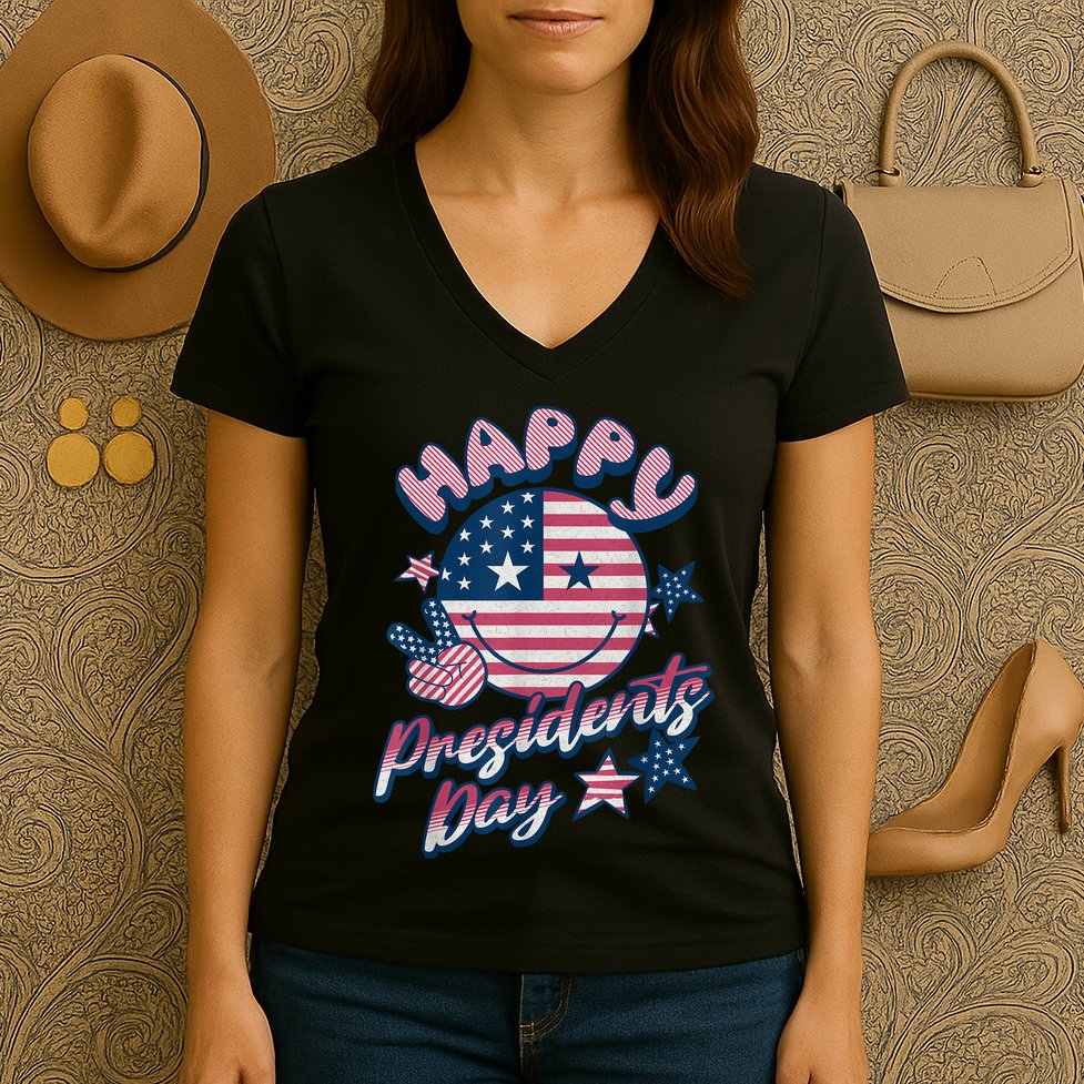 Presidents Day Happy Presidents Day Women's V-Neck T-Shirt