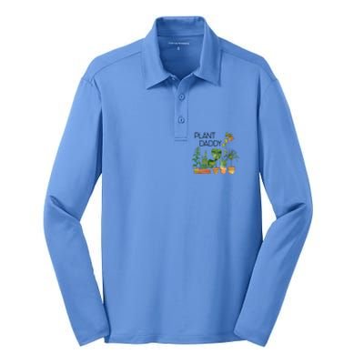 Plant Daddy House Plant Lover Monstera Dad Father Gift Cute Gift Silk Touch Performance Long Sleeve Polo