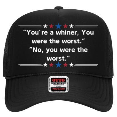 Presidential Debate Humor Mega Trump 2024 High Crown Mesh Back Trucker Hat