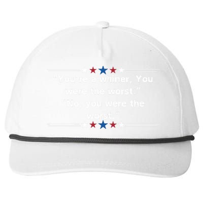 Presidential Debate Humor Mega Trump 2024 Snapback Five-Panel Rope Hat