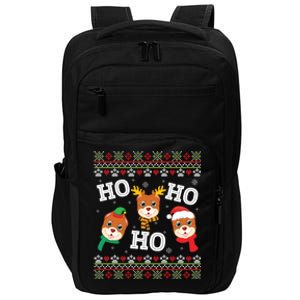 Pitbull Dog Ho Ho Ho Merry Christmas Day Dad Mom Ugly Sweat Funny Gift Impact Tech Backpack