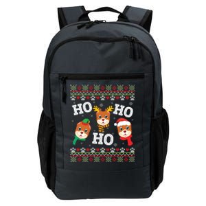 Pitbull Dog Ho Ho Ho Merry Christmas Day Dad Mom Ugly Sweat Funny Gift Daily Commute Backpack