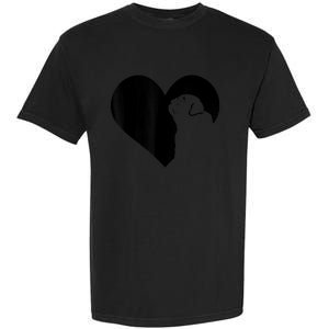 Pug Dog Heart Silhouette Pug Garment-Dyed Heavyweight T-Shirt