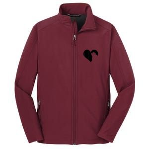 Pug Dog Heart Silhouette Pug Core Soft Shell Jacket