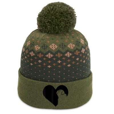 Pug Dog Heart Silhouette Pug The Baniff Cuffed Pom Beanie