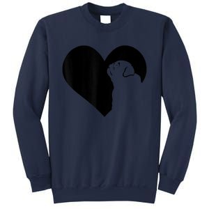 Pug Dog Heart Silhouette Pug Sweatshirt