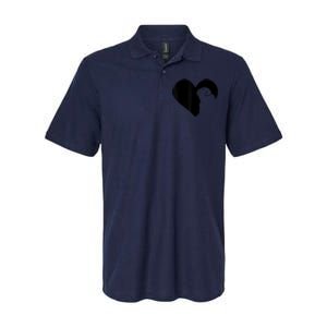 Pug Dog Heart Silhouette Pug Softstyle Adult Sport Polo