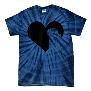 Pug Dog Heart Silhouette Pug Tie-Dye T-Shirt