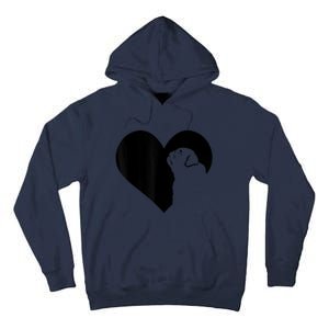 Pug Dog Heart Silhouette Pug Tall Hoodie