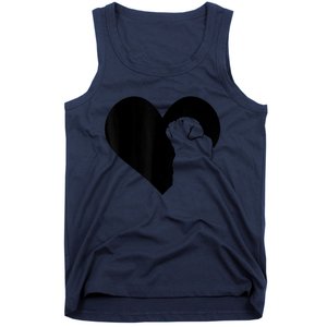 Pug Dog Heart Silhouette Pug Tank Top