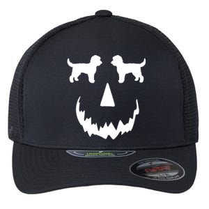 Pumpkin Doodle Halloween Goldendoodle Halloween Flexfit Unipanel Trucker Cap