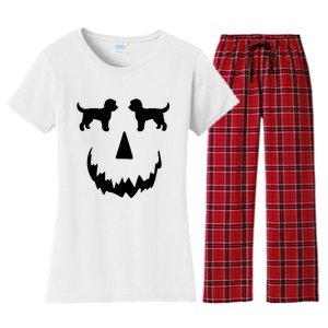 Pumpkin Doodle Halloween Goldendoodle Halloween Women's Flannel Pajama Set