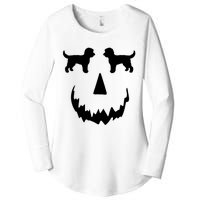 Pumpkin Doodle Halloween Goldendoodle Halloween Women's Perfect Tri Tunic Long Sleeve Shirt