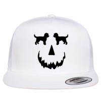 Pumpkin Doodle Halloween Goldendoodle Halloween Flat Bill Trucker Hat