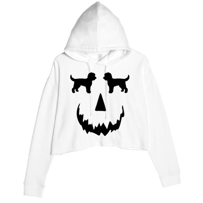 Pumpkin Doodle Halloween Goldendoodle Halloween Crop Fleece Hoodie