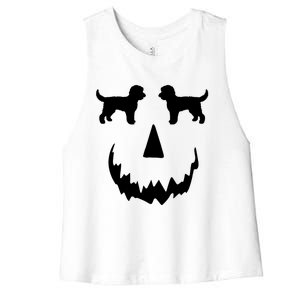 Pumpkin Doodle Halloween Goldendoodle Halloween Women's Racerback Cropped Tank