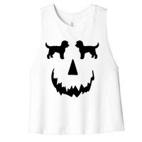 Pumpkin Doodle Halloween Goldendoodle Halloween Women's Racerback Cropped Tank