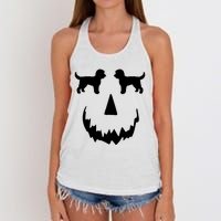 Pumpkin Doodle Halloween Goldendoodle Halloween Women's Knotted Racerback Tank