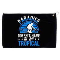 Paradise Doesnt Have To Be Tropical Skiing Lover Gifts Grommeted Golf Towel