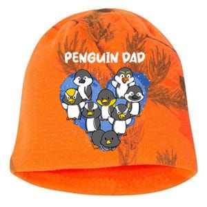 Penguin Dad Heart Shape Daddy Valentine Papa Father's Day Gift Kati - Camo Knit Beanie