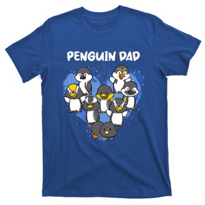 Penguin Dad Heart Shape Daddy Valentine Papa Father's Day Gift T-Shirt