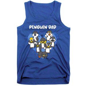 Penguin Dad Heart Shape Daddy Valentine Papa Father's Day Gift Tank Top