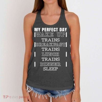 Plan Day Ing Coffee Boating Boat Lover Meaningful Gift Women's Knotted Racerback Tank