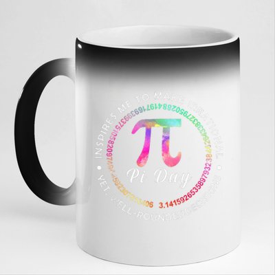 Pi Day Inspires Me To Make Irrational Decisions 3.14 Math 11oz Black Color Changing Mug