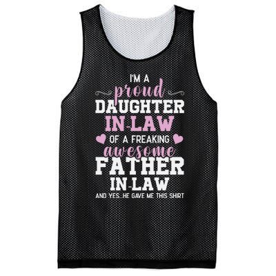 Proud Daughter In Law Of A Freaking Awesome Father In Law Mesh Reversible Basketball Jersey Tank