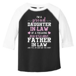 Proud Daughter In Law Of A Freaking Awesome Father In Law Toddler Fine Jersey T-Shirt