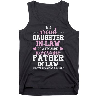 Proud Daughter In Law Of A Freaking Awesome Father In Law Tank Top