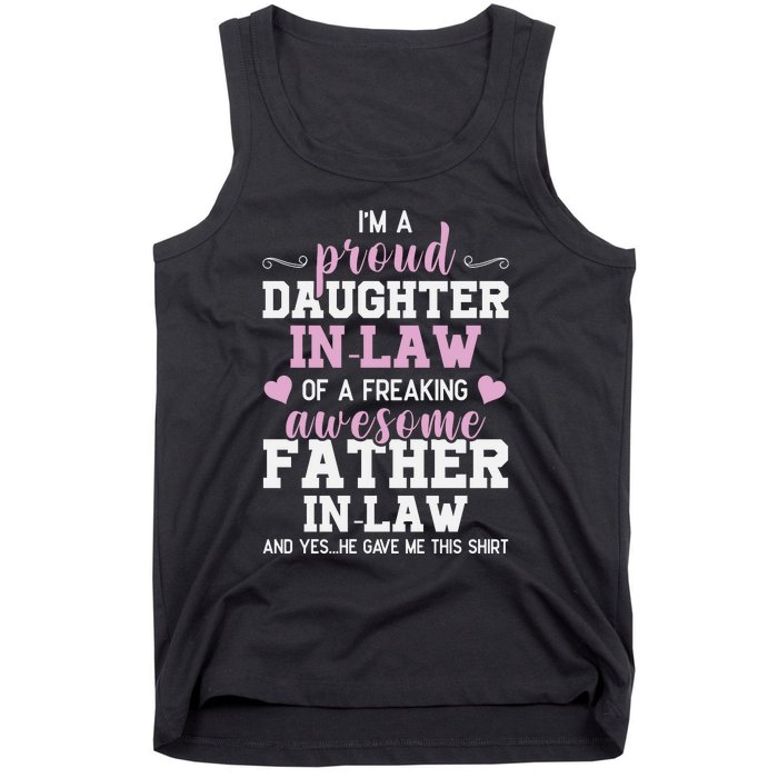 Proud Daughter In Law Of A Freaking Awesome Father In Law Tank Top