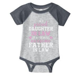 Proud Daughter In Law Of A Freaking Awesome Father In Law Infant Baby Jersey Bodysuit