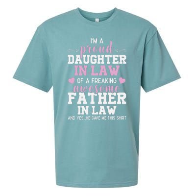 Proud Daughter In Law Of A Freaking Awesome Father In Law Sueded Cloud Jersey T-Shirt