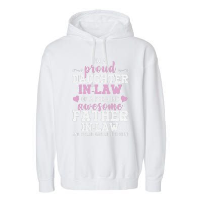 Proud Daughter In Law Of A Freaking Awesome Father In Law Garment-Dyed Fleece Hoodie