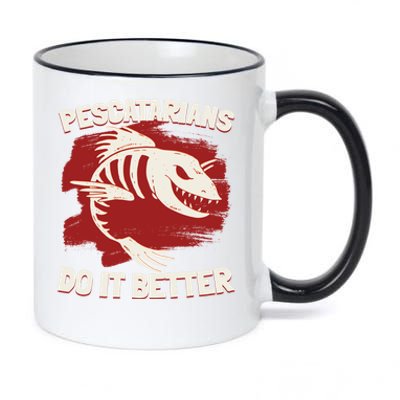 Pescatarians Do It Better Pescatarian Fish Food Gift 11oz Black Color Changing Mug