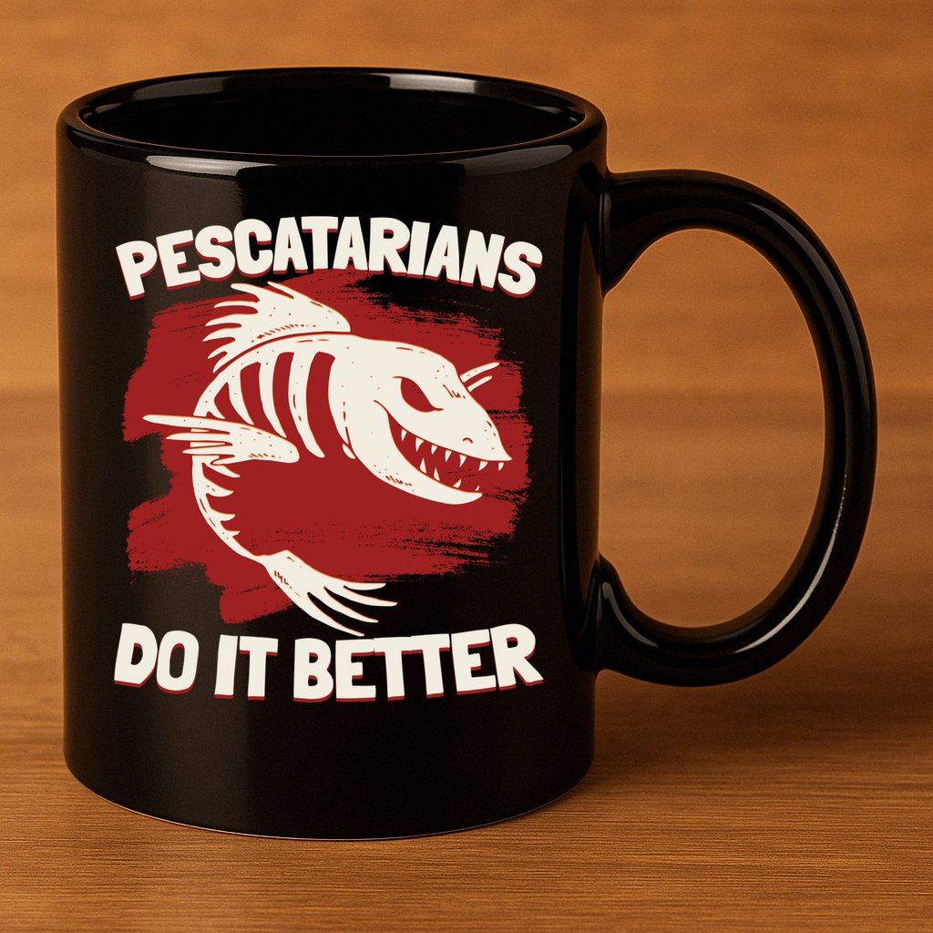 Pescatarians Do It Better Pescatarian Fish Food Gift 11oz C Handle Ceramic Mug