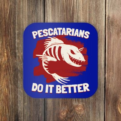 Pescatarians Do It Better Pescatarian Fish Food Gift Coaster