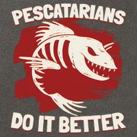 Pescatarians Do It Better Pescatarian Fish Food Gift Cotton Canvas Backpack